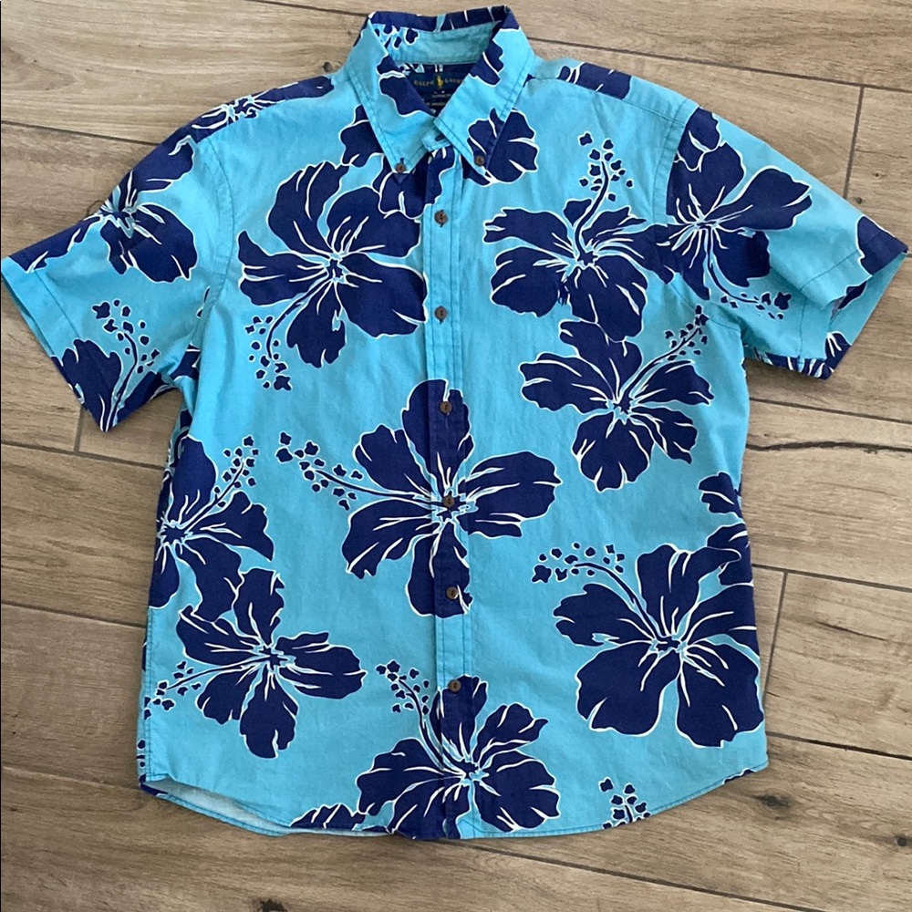 Ralph Lauren Blue Casual Button Down Shirt